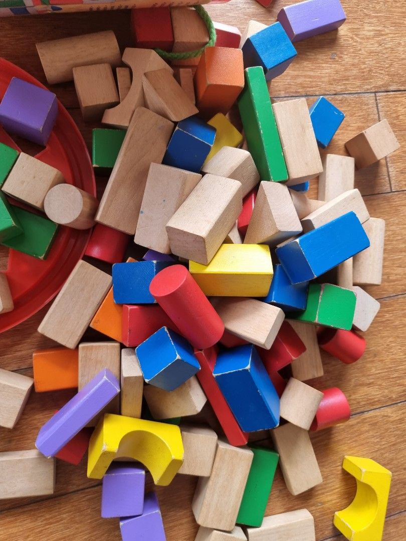 Imaginarium 100 piece wooden block set Hobbies Toys Toys Games on Carousell