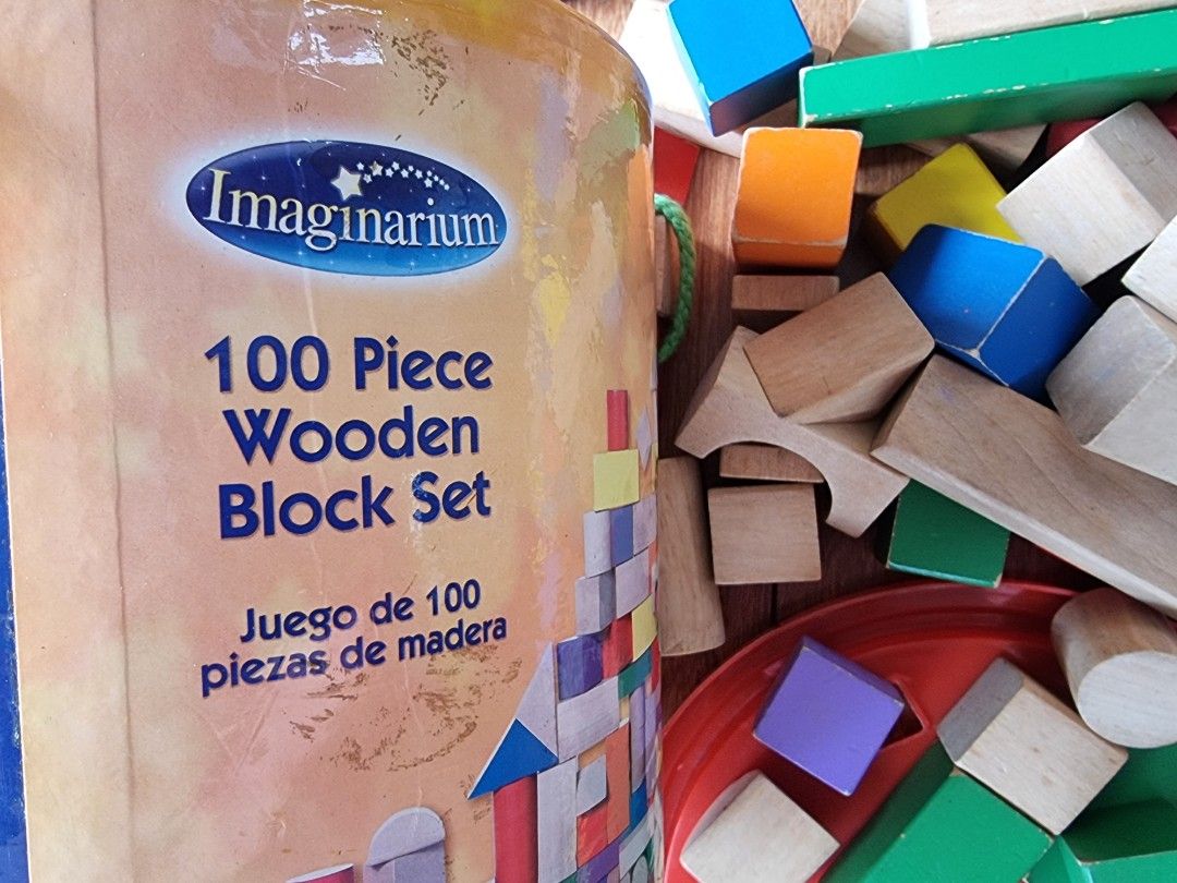 Imaginarium 100 piece wooden block set