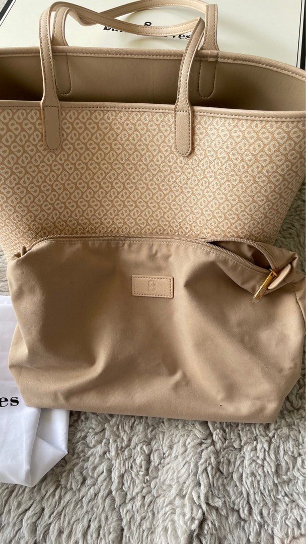 preloved tote bag izzy canvas buttonscarves