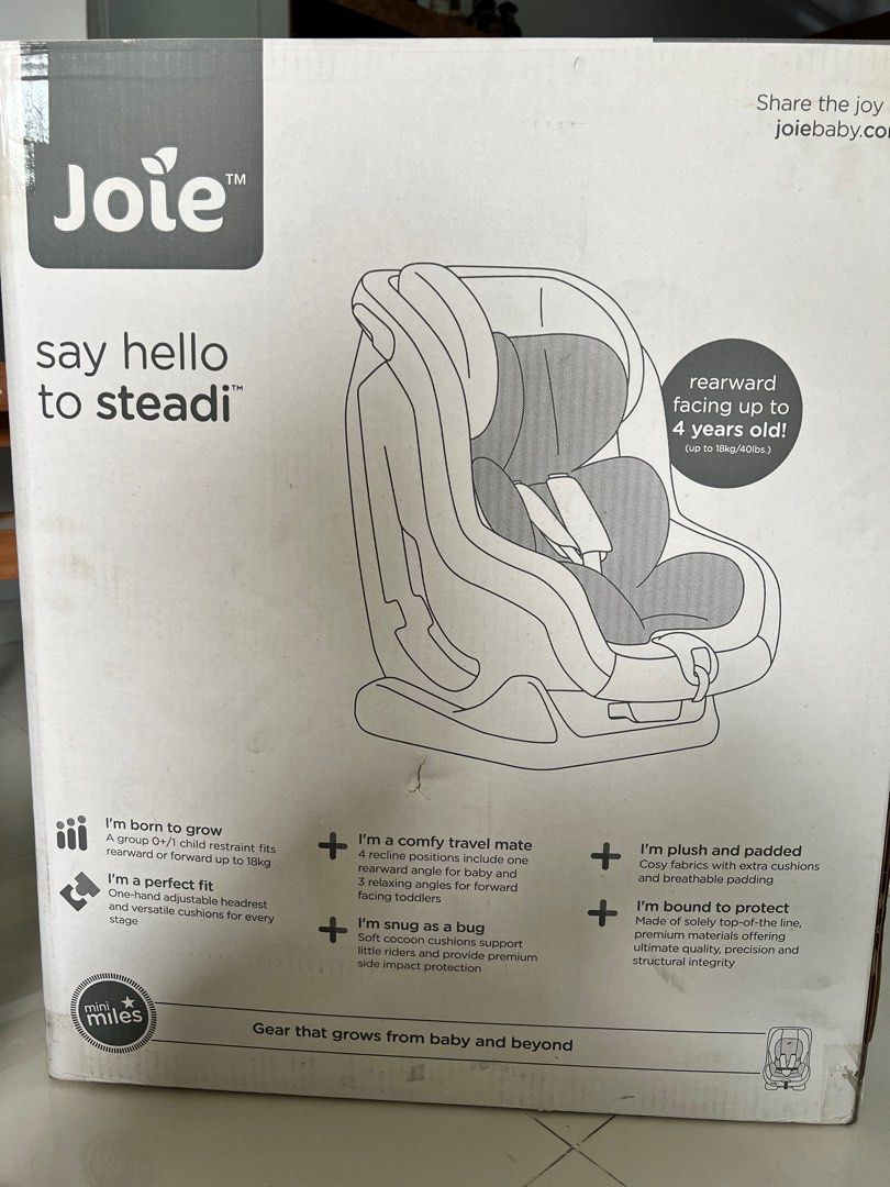 Joie steadi car seat, Babies & Kids, Going Out, Car Seats on Carousell