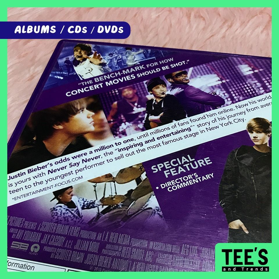 Justin Bieber - Never Say Never DVD, Hobbies & Toys, Music & Media, CDs ...