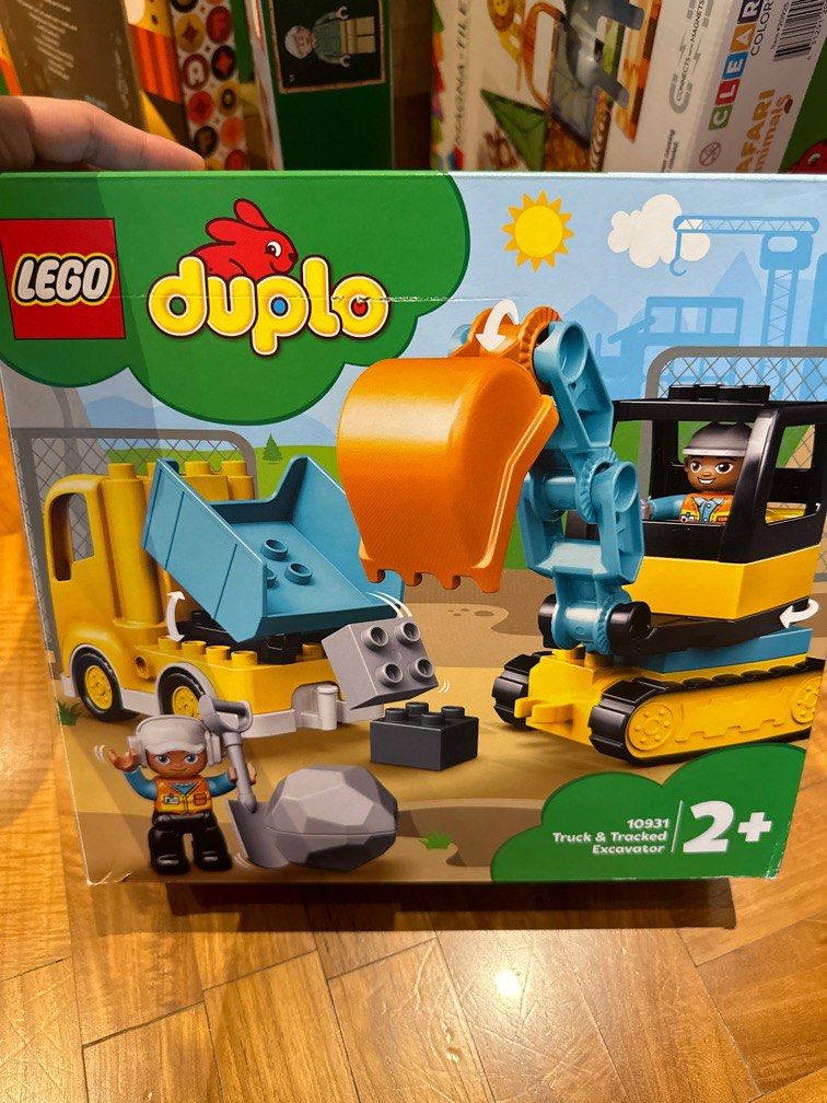 Lego truck best sale and tracked excavator