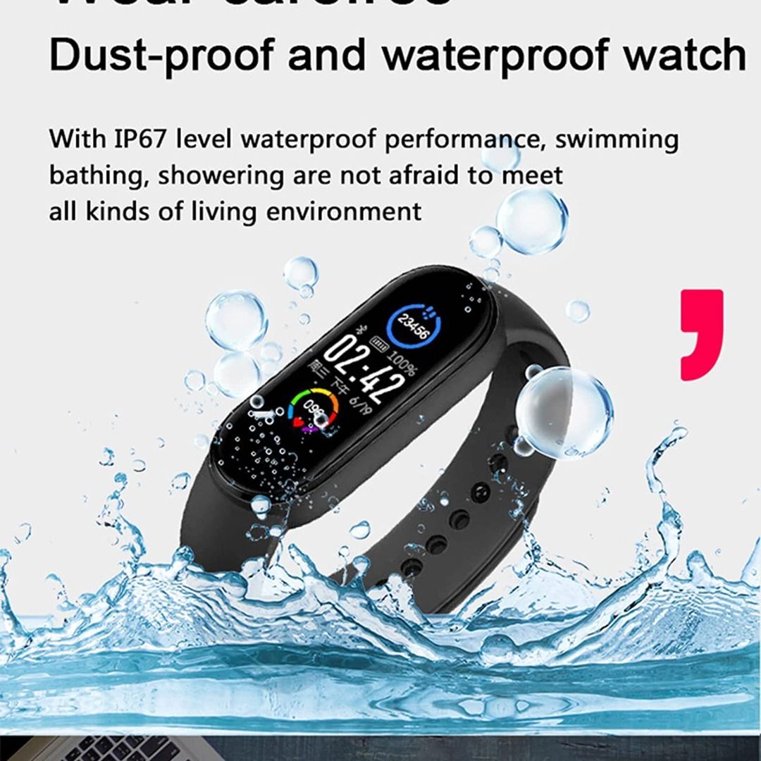 Lerkely Smart Watch Fitness Tracker Smart Bracelet Waterproof Watch with Calorie Step Counter Best Gift for Women Men Kid Compatible most P hone
