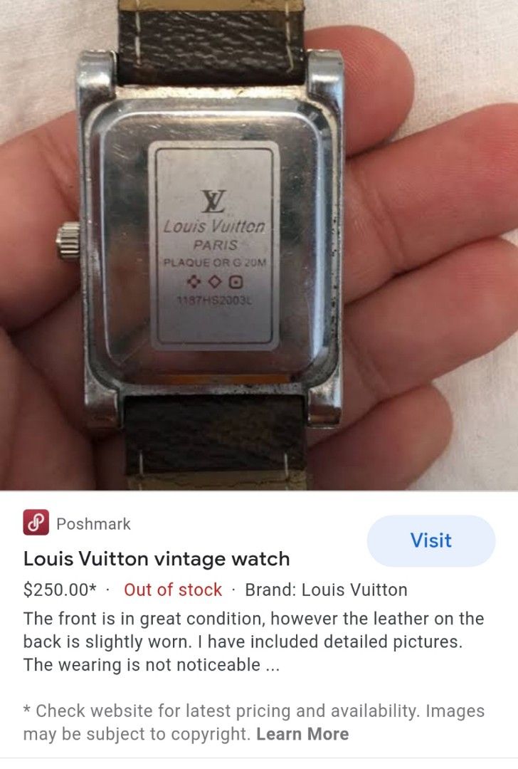 Louis Vuitton vintage, Fesyen Wanita, Jam Tangan di Carousell