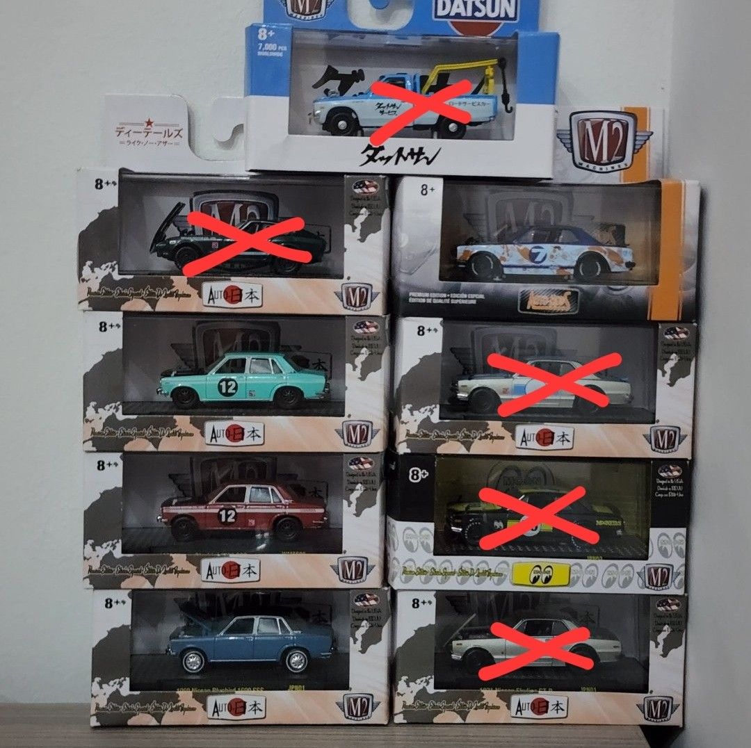 M2 Machines Auto Japan Set Of 3 - 1:64 Scale Datsun/Nissan