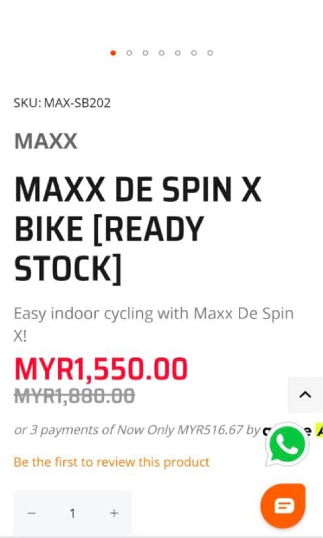 MAXX De Spin X Exercise Bike