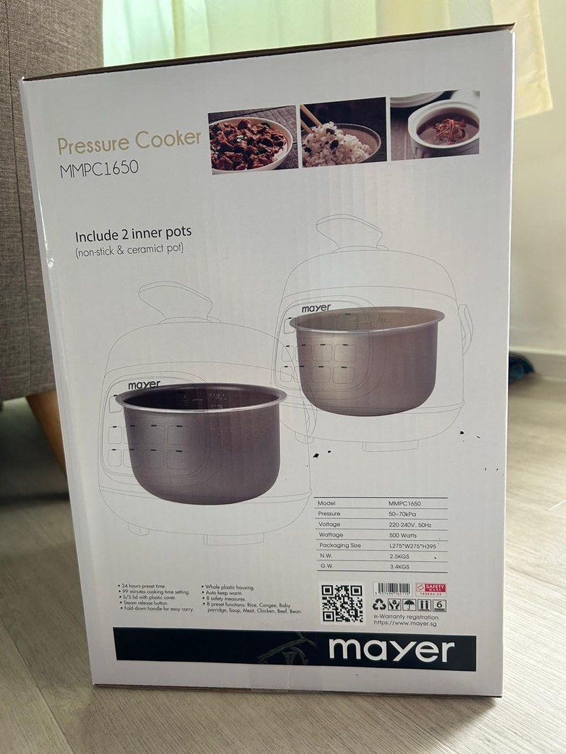 Mayer Pressure Cooker MMPC1650 TV Home Appliances Kitchen Appliances Cookers on Carousell