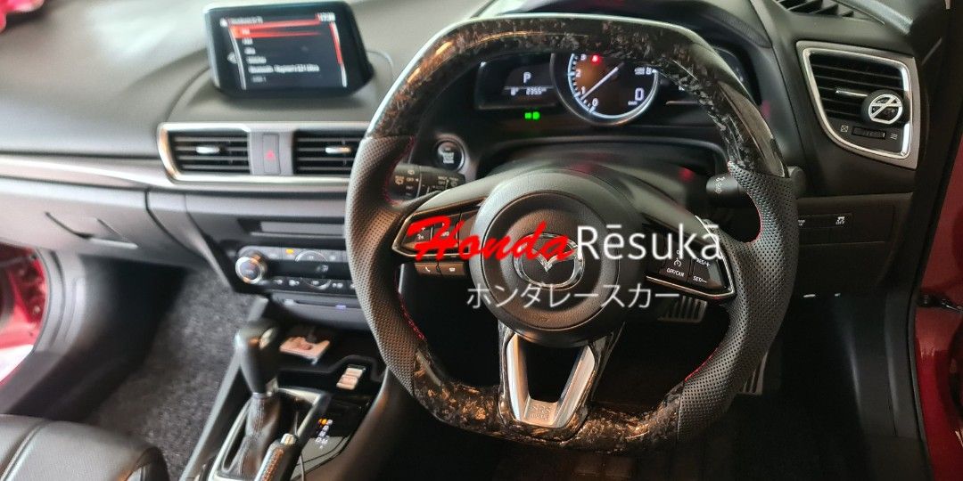 mazda 3 2017 2018 2019 2020 carbon fibre steering wheel ready stock