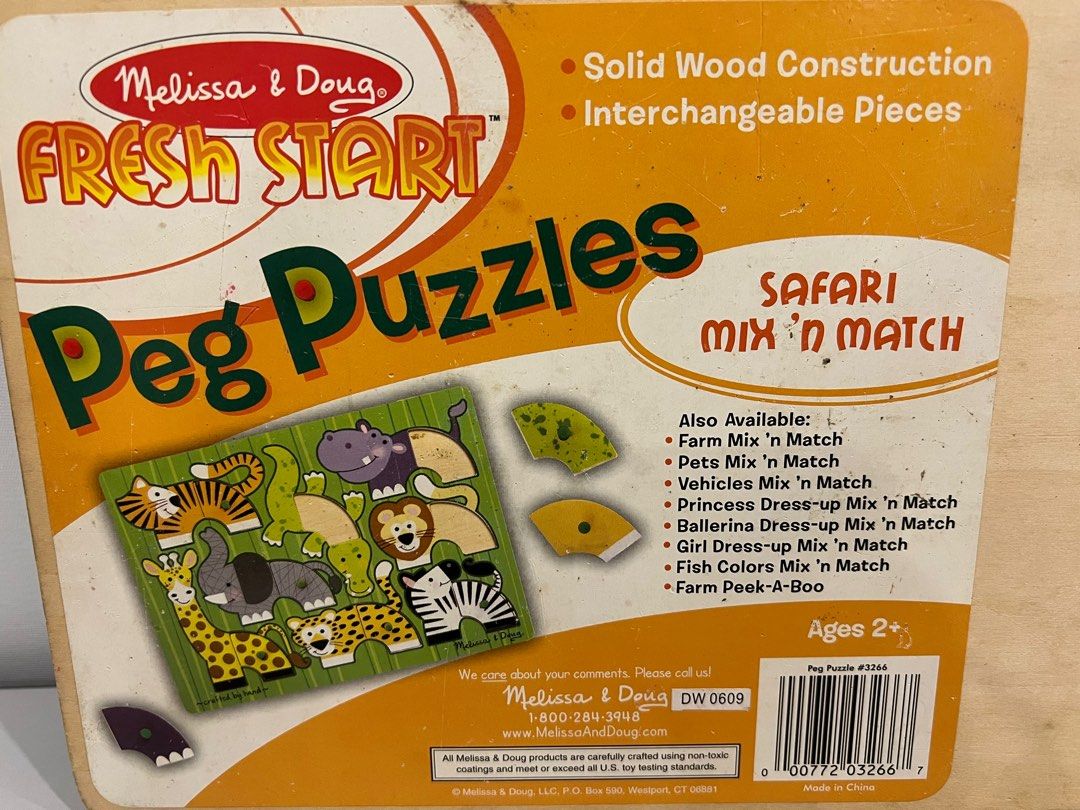 Melissa and doug mix and cheap match puzzles
