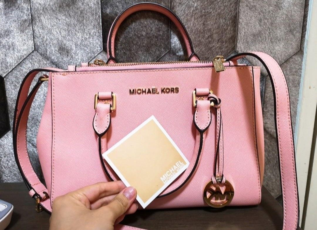 Michael Michael Kors Selma Saffiano Leather Medium Satchel, Color Pink Grapefruit