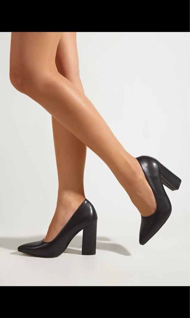 Black heels covered sales