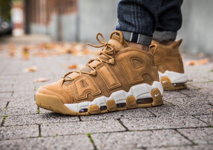 全新Nike Air More Uptempo Flax 小麥卡其大AIR 休閒籃球鞋Pippen 皮朋