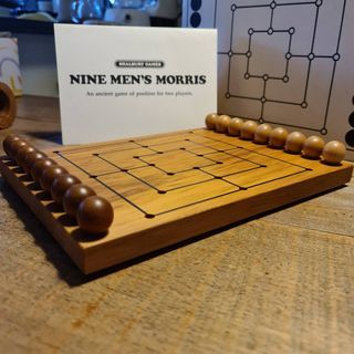 Nine Men's Morris board game (NZ made from Rimu Tawa & Mahogany)
