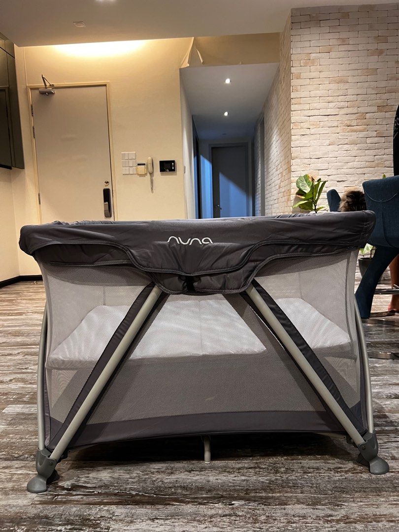 Nuna Sena Travel Cot in Grey, Babies & Kids, Baby Nursery & Kids