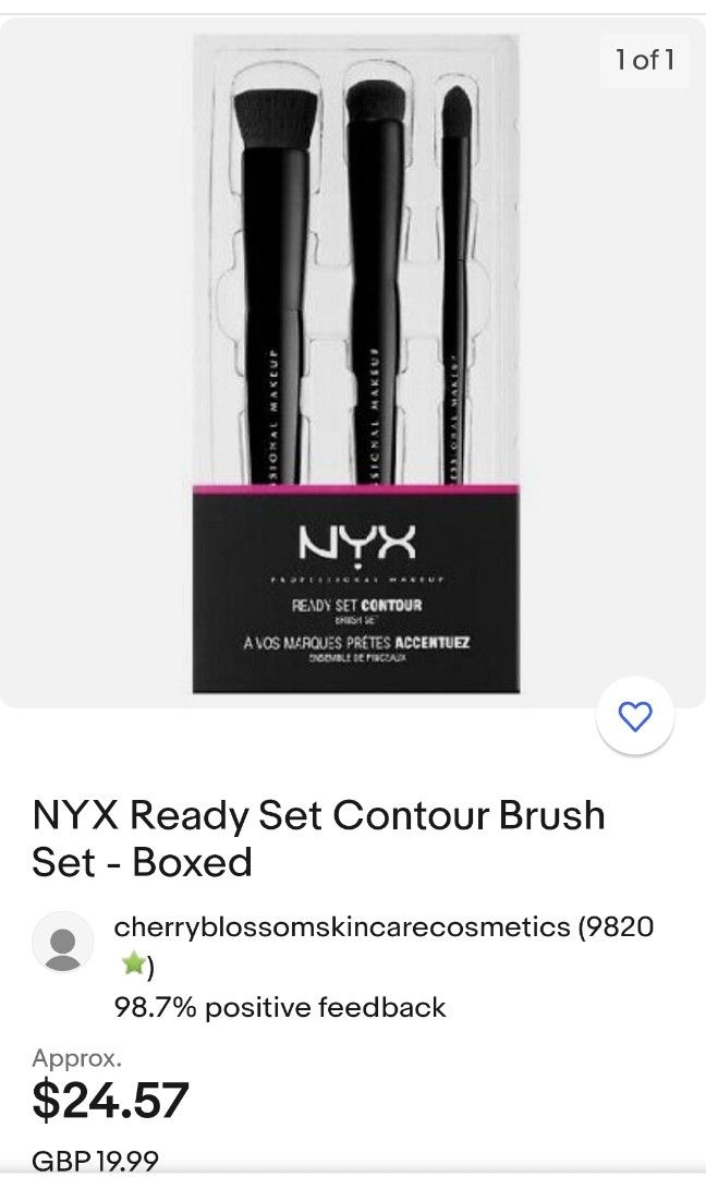 NYX Professional Make Up Ready Set Contour 3-Piece Brush Set (Category: Makeup) located in Makati City. Submitted by laoishe (Listing ID 1202201833, Image 3). Description: ‼️NYX Professional Make Up Ready Set Contour Brush Set‼️ ✅ 3-Piece Brush Set ✅ Synthetic brushes ✅ Great for Contouring and Highlighting blends ✅ Professional application ✅ BRAND NEW in a Box ✅ Never Opened ✅ 100% Authentic ✅ Bought in Dubai RFS: Decluttering Mode of Payment: G