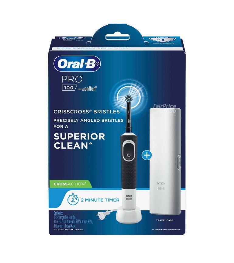 Oral B Pro 100 Cross Action Electric Toothbrush, Beauty & Personal Care, Oral Care on Carousell