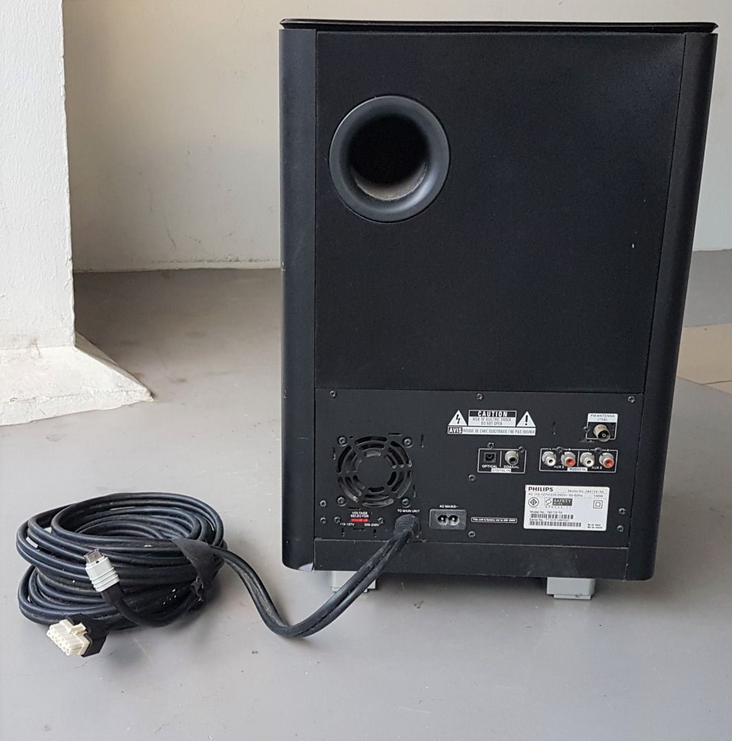 Philips Subwoofer, Model HTS6120/98, DoubleBASS technology, Bass
