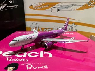 Phoenix 1:400 Peach A320 -200 JA814P 飛機模型