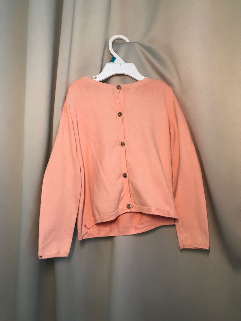 pink and orange cardigan zara