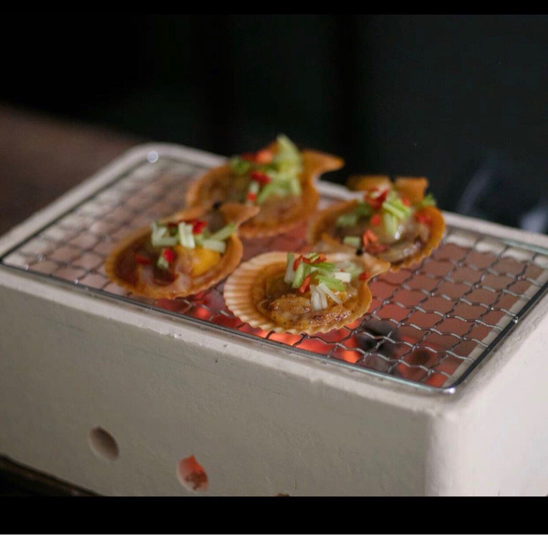 Plain White Japanese Korean Ceramic Hibachi . Japanese stove . Bbq