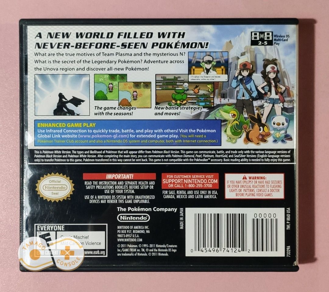 Pokemon White [DS Game] [NTSC / ENGLISH Language] [CIB / Complete in Box], Video Gaming, Video