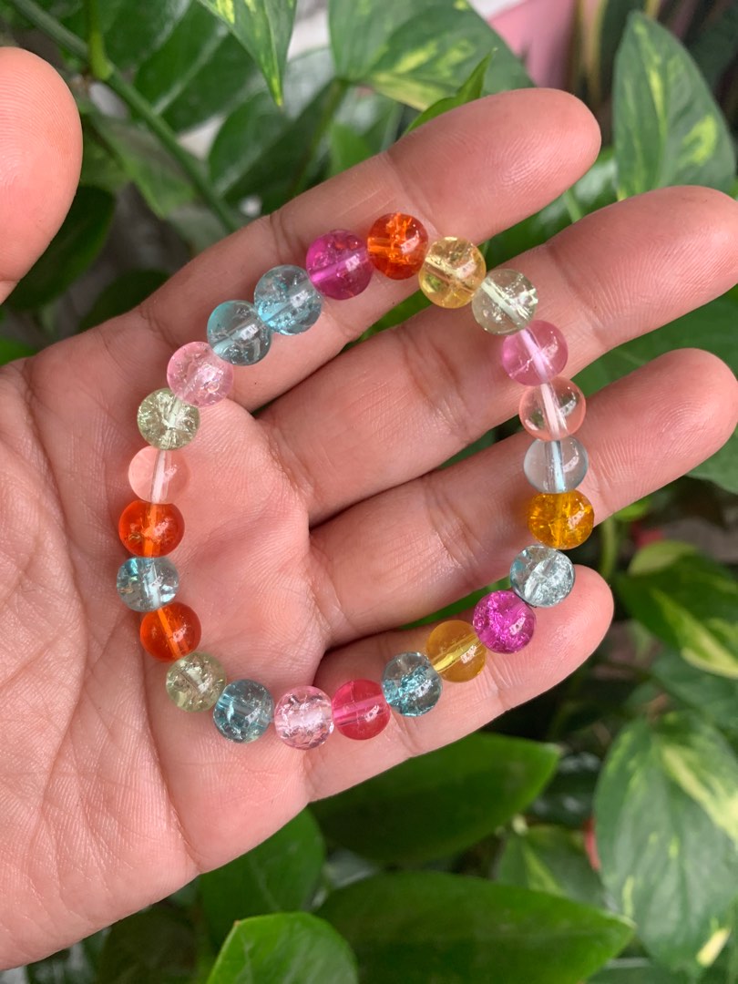 Popcorn Fluorite Quartz bracelet japan, Women's Fashion, Jewelry