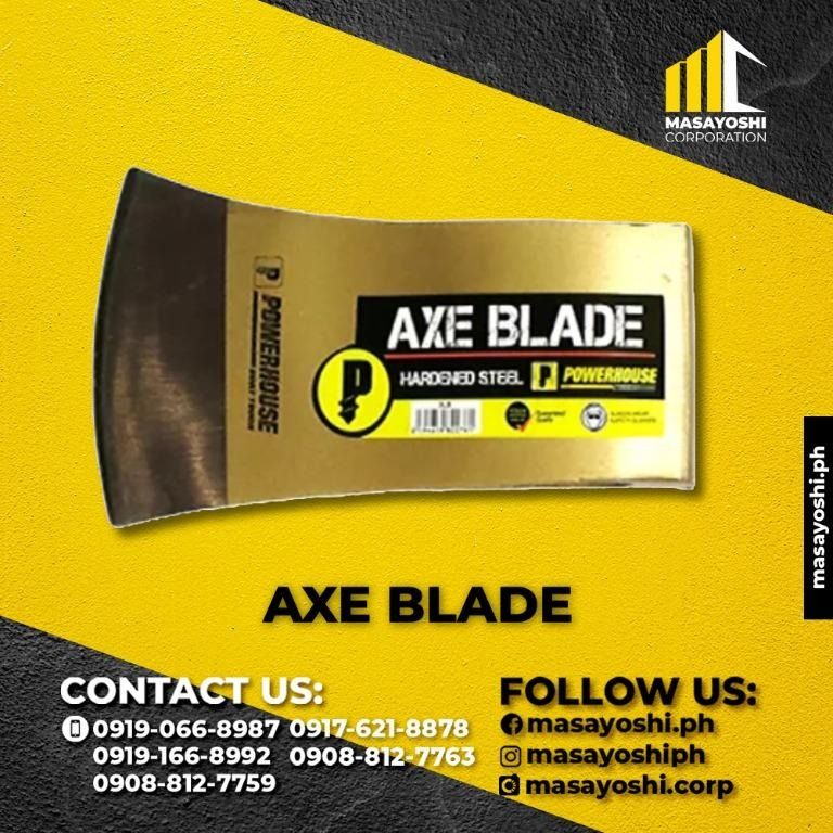 Powerhouse Axe Blade | Replacement Blade | Axe Blade | Powerhouse (Category: Construction Tools & Equipment) located in Las Pinas. Submitted by deiso.hillary (Listing ID 1202071216, Image 1). Description: 𝗞𝗶𝗻𝗱𝗹𝘆 𝗖𝗮𝗹𝗹/𝗖𝗼𝗻𝘁𝗮𝗰𝘁 𝗼𝘂𝗿 𝗦𝗮𝗹𝗲𝘀 𝗗𝗲𝗽𝗮𝗿𝘁𝗺𝗲𝗻𝘁 𝗳𝗼𝗿 𝘁𝗵𝗲 𝗮𝘃𝗮𝗶𝗹𝗮𝗯𝗶𝗹𝗶𝘁𝘆 𝗮𝗻𝗱 𝗺𝗼𝗾 𝗼𝗳 𝘁𝗵𝗲 𝗽𝗿𝗼𝗱𝘂𝗰𝘁. ᴀʟʟ ᴘʀɪᴄᴇꜱ ᴀʀᴇ ꜱᴜʙᴊᴇᴄᴛ ᴛᴏ ᴄʜᴀɴɢᴇ ᴡɪᴛʜᴏᴜᴛ ᴘʀɪᴏʀ ɴᴏᴛɪᴄᴇ ᴅᴜᴇ ᴛᴏ ꜰʟᴜᴄᴛᴜᴀᴛɪᴏɴ. 𝗢𝘂𝗿 𝗪𝗮𝗿�