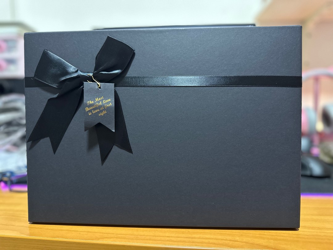 Premium black ribbon gift box, Food & Drinks, Gift Baskets & Hampers on ...