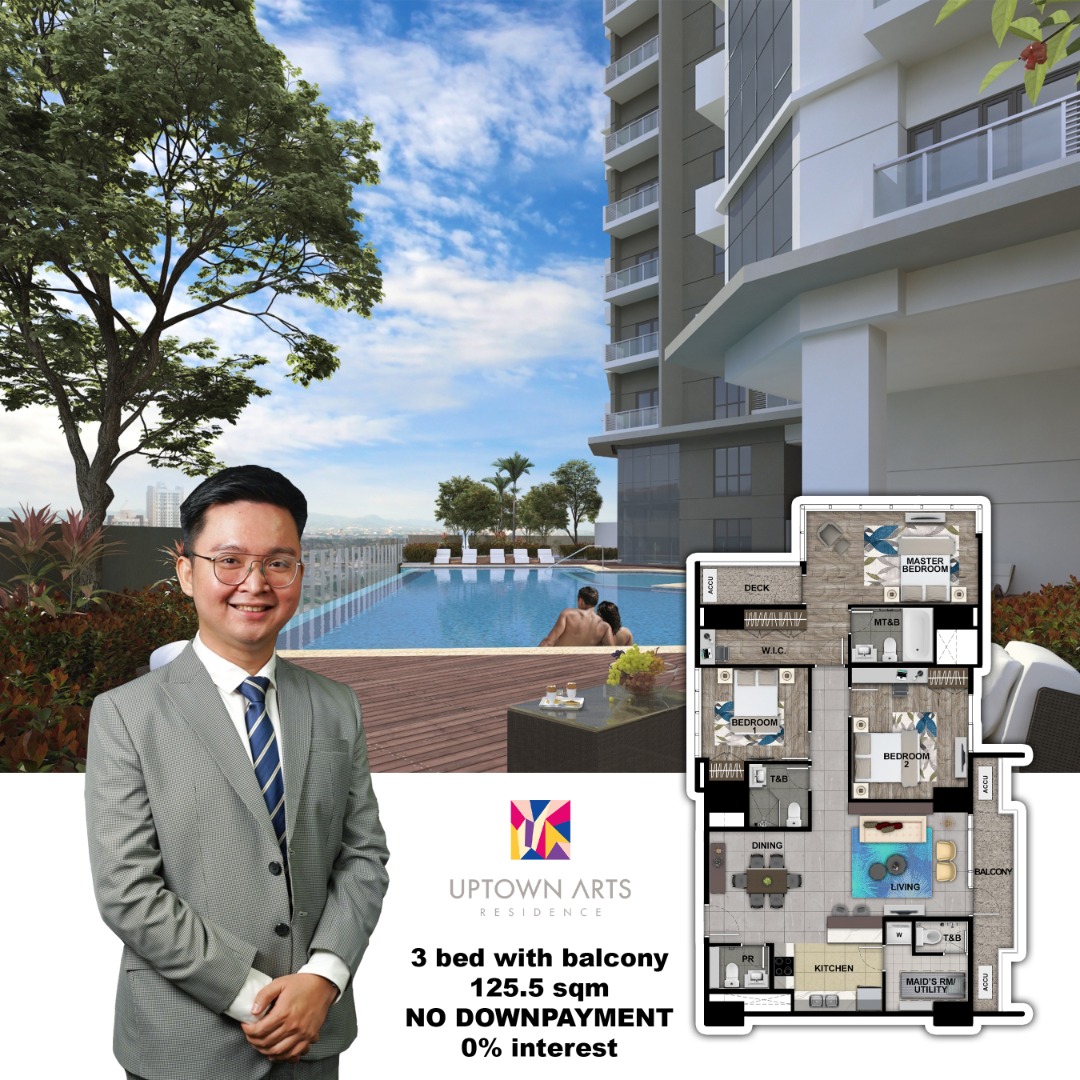 Preselling 3 bed with balcony 125.5 sqm in Bonifacio Global City condo
