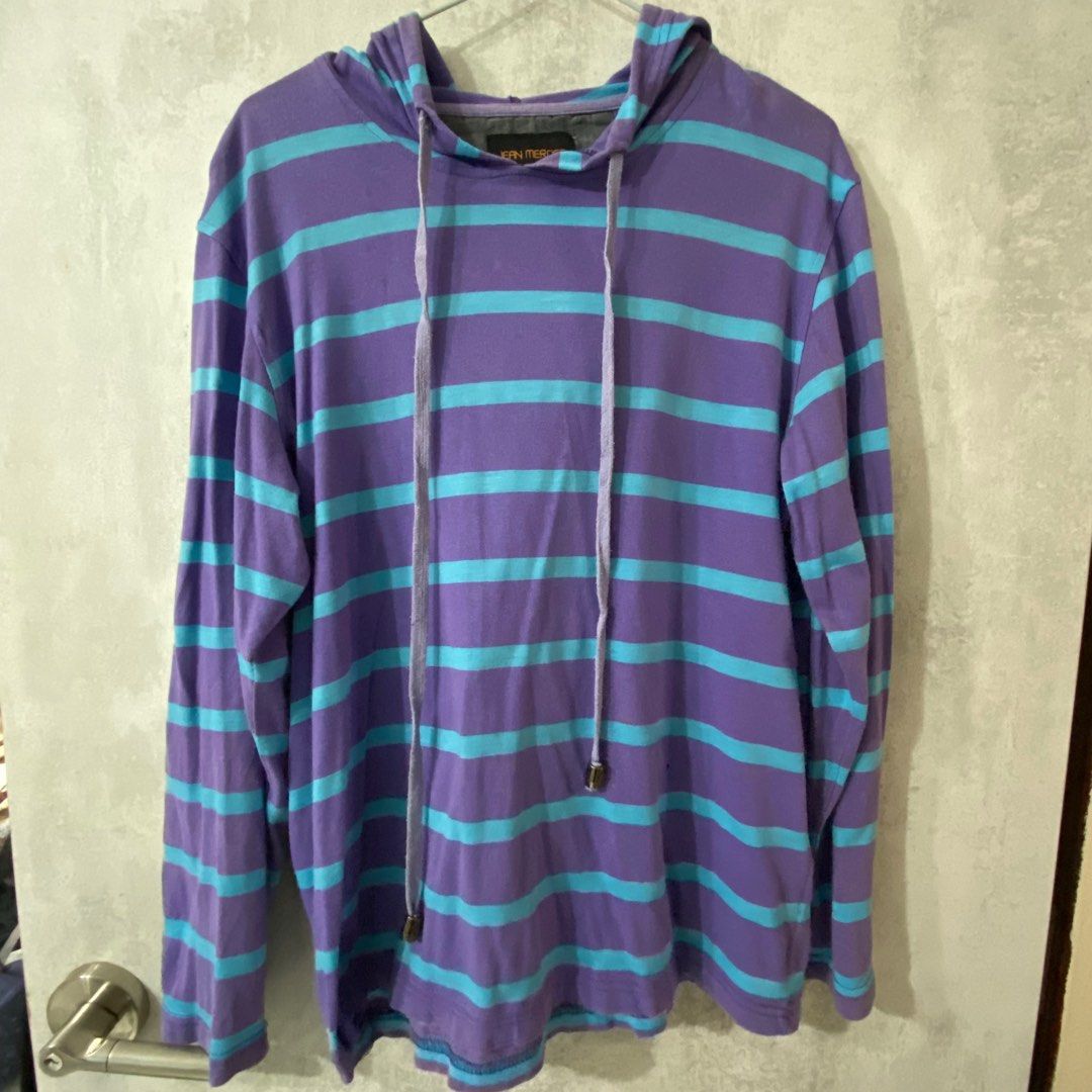 Purple deals striped hoodie