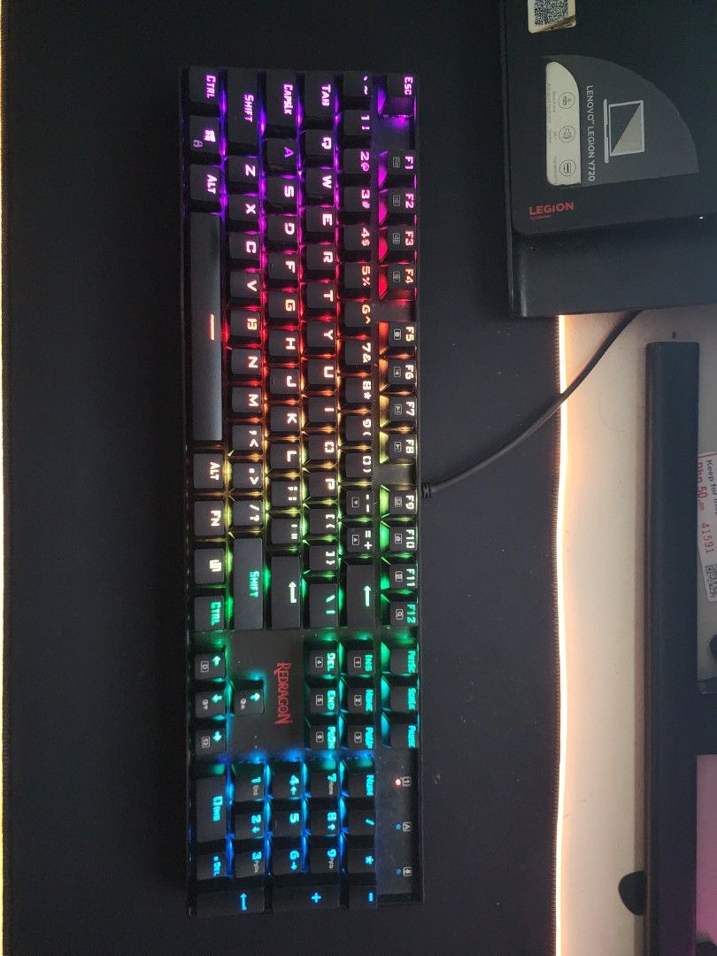 Redragon Mitra Hot Swappable Mechanical Keyboard (RGB) (Blue Switches ...