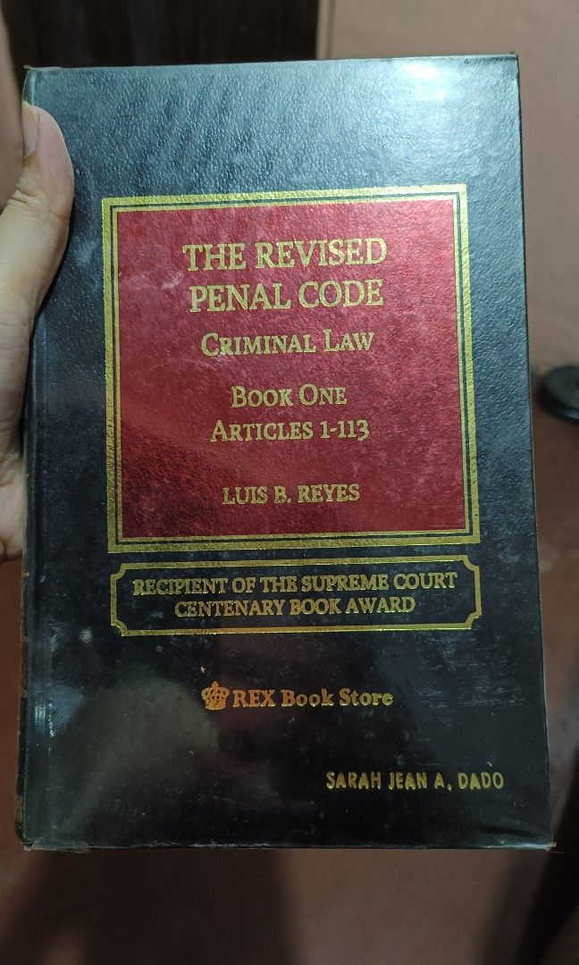 Reyes Criminal Law Book 1 Hobbies Toys Books Magazines Textbooks reyes-criminal-law-book-1-hobbies-toys-books-magazines-textbooks