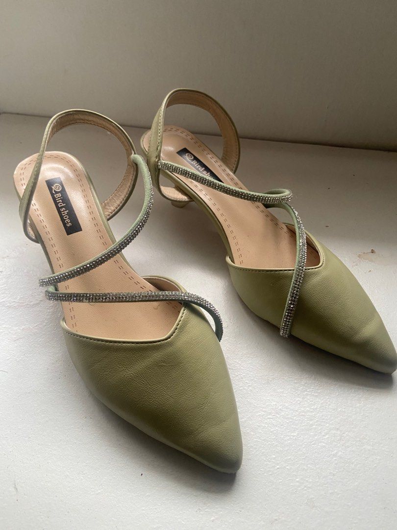 Sage Green Heels, Women's Fashion, Footwear, Heels on Carousell