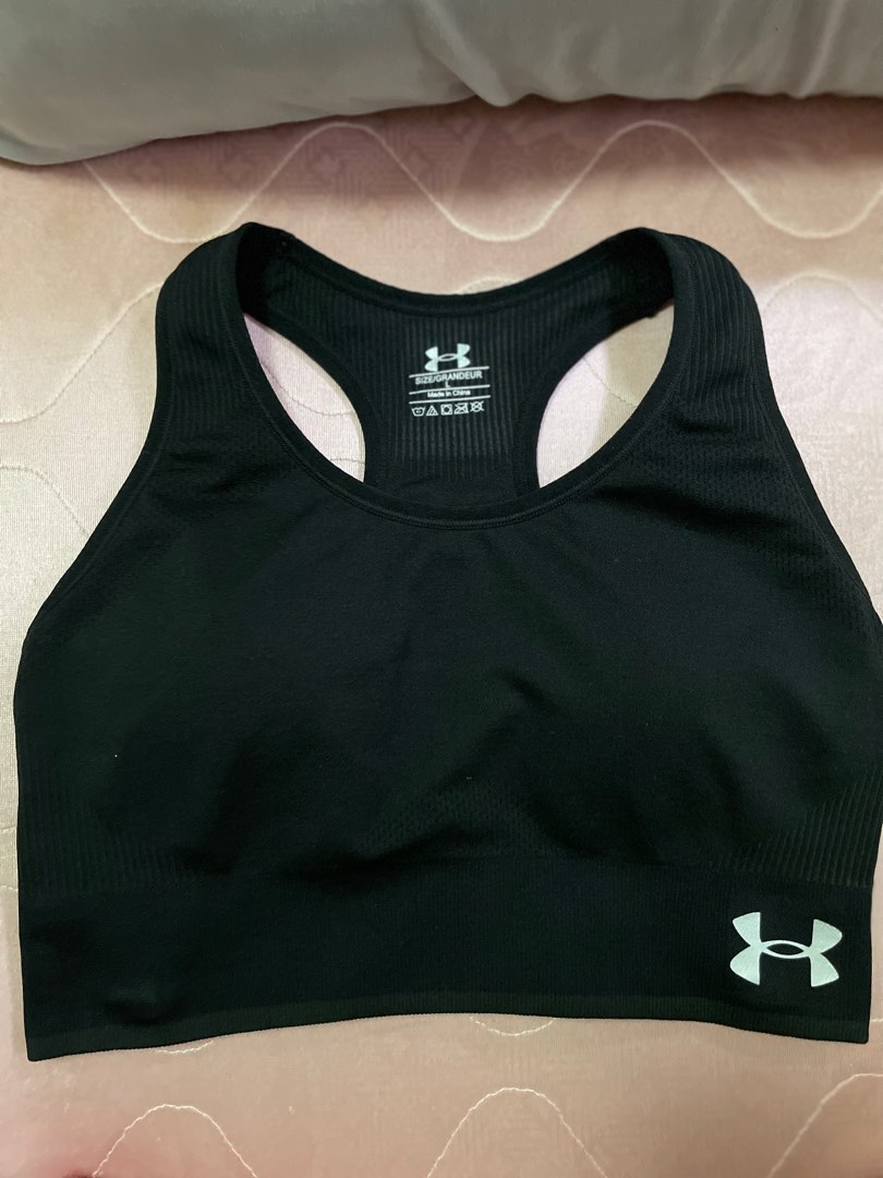 BNWT Under Armour Seamless Low Long sports bra, Women's Fashion, Activewear  on Carousell