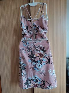 Shein floral chiffon dress S