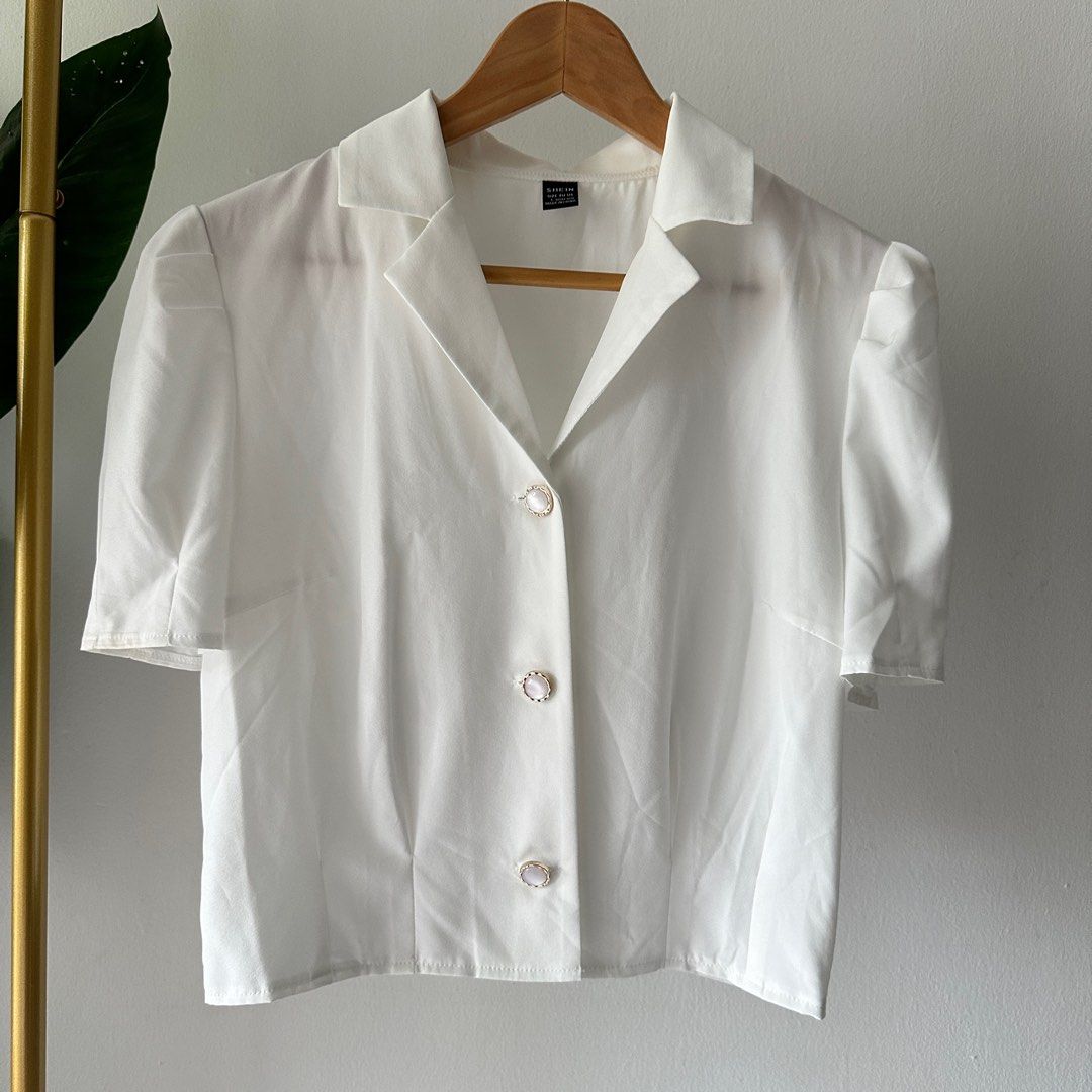 shein button up blouse
