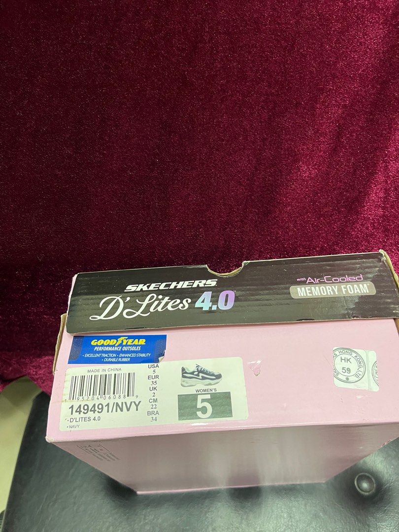 SKECHERS D'Lites 4.0 - 149491/NVY (US 5/EUR 35), 女裝, 鞋, 波鞋 