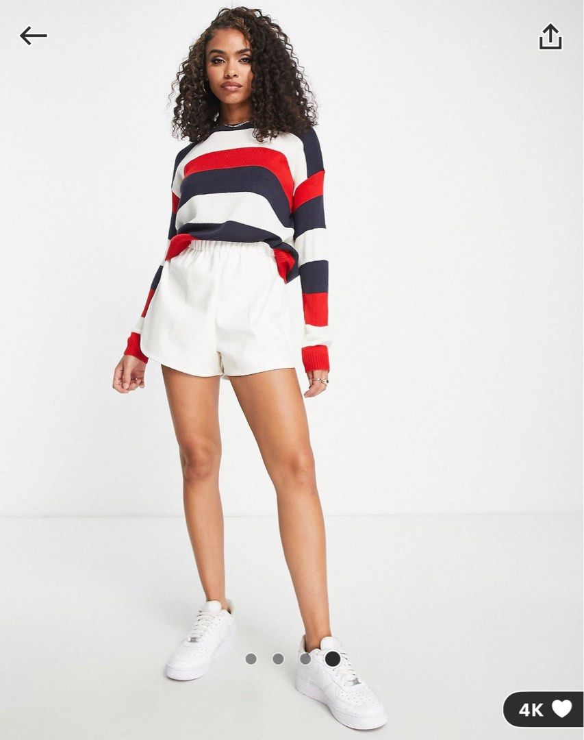 Red and sales navy jumper