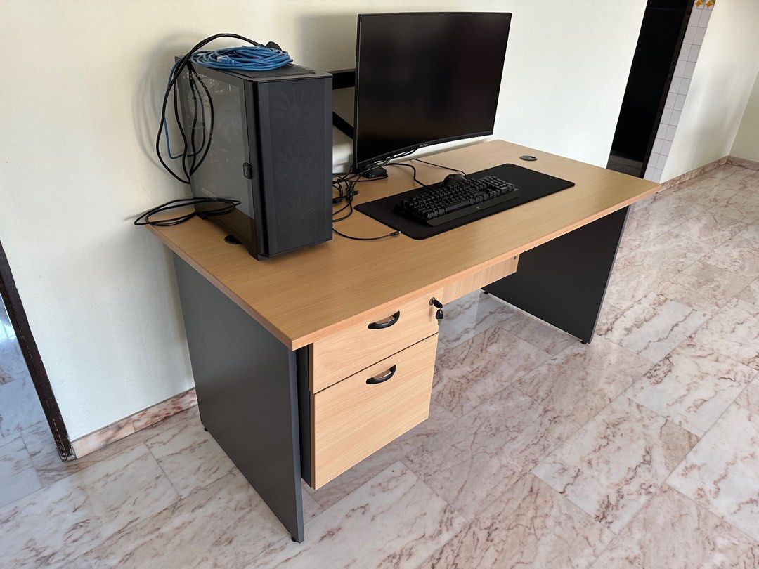 Study Table (Category: Tables & Sets) located in Singapore. Submitted by ShopJJ (Listing ID 1202091803, Image 2). Description: Selling well used study table. Self collect or use GOGOX. Measurement: 1600 Width x 750 Depth x 750 Height.
