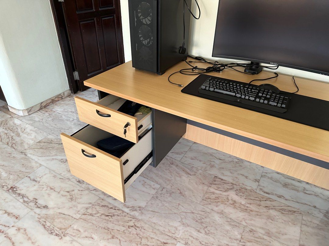 Study Table (Category: Tables & Sets) located in Singapore. Submitted by ShopJJ (Listing ID 1202091803, Image 3). Description: Selling well used study table. Self collect or use GOGOX. Measurement: 1600 Width x 750 Depth x 750 Height.