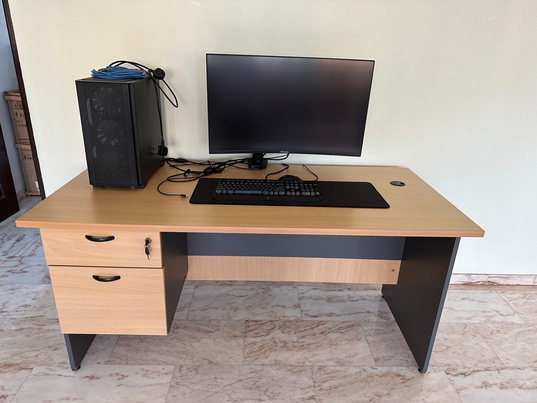 Study Table (Category: Tables & Sets) located in Singapore. Submitted by ShopJJ (Listing ID 1202091803, Image 1). Description: Selling well used study table. Self collect or use GOGOX. Measurement: 1600 Width x 750 Depth x 750 Height.