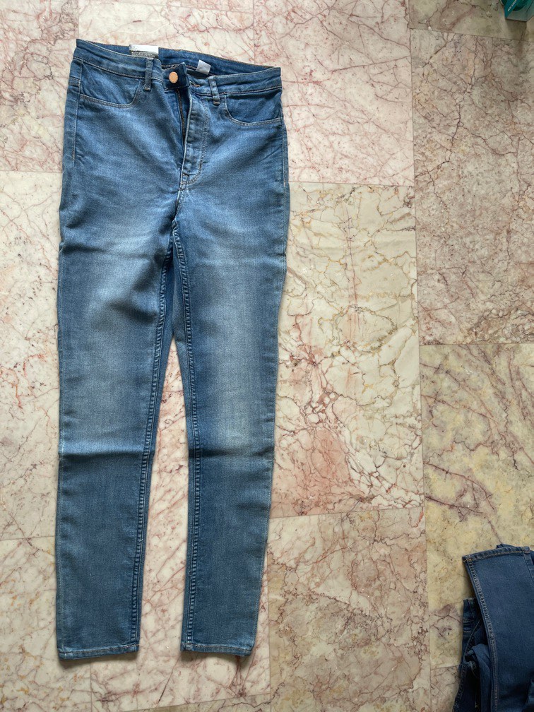 super skinny high waist jeans hnm, Women's Fashion, Bottoms, Jeans ...