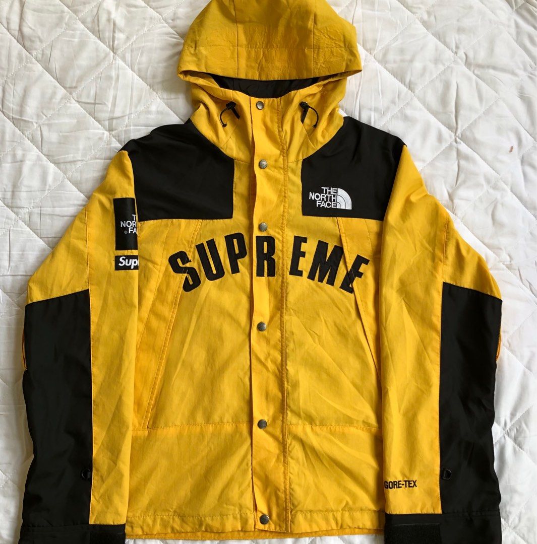 SUPREME X THE NORTH FACE ARC LOGO MOUNTAIN PARKA YELLOW S/S 2019
