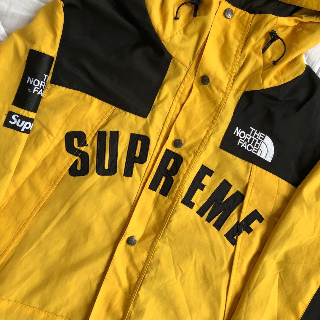 SUPREME X THE NORTH FACE ARC LOGO MOUNTAIN PARKA YELLOW S/S 2019