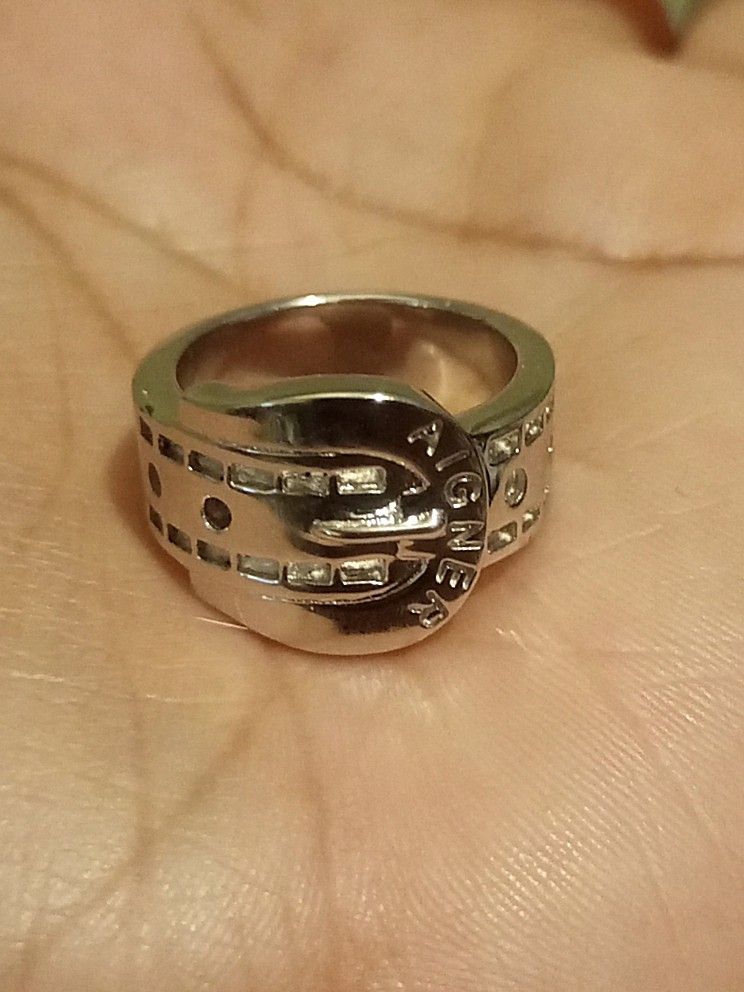 sz.7 ETIENNE AIGNER STAINLESS STEEL RING Women s Fashion