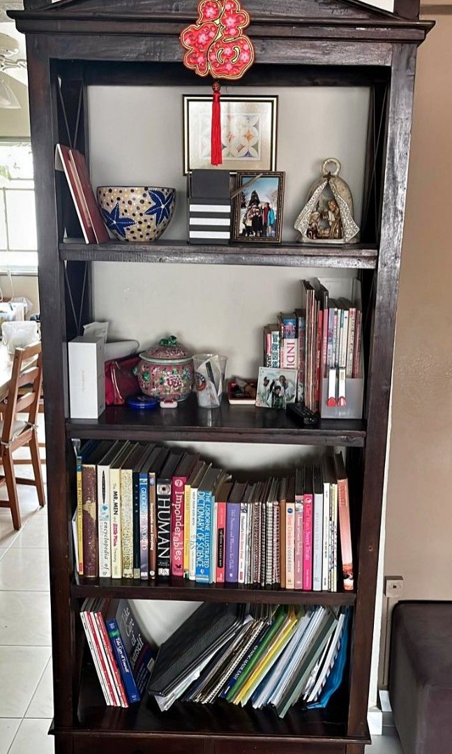 Teakwood display shelf, Furniture & Home Living, Furniture, Shelves