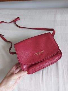 正品The Bridge紅色小方包