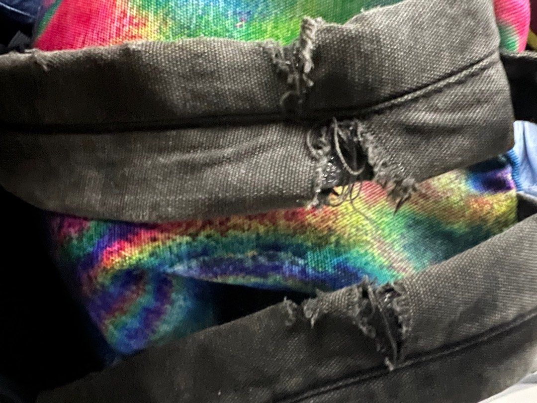 free topman rainbow oil slick backpack Men s Fashion Bags
