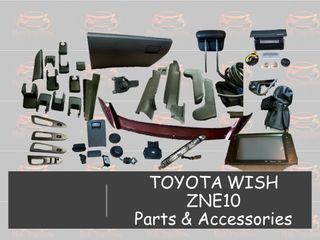 Toyota wish KYB japan absorber/brake/lights/cover/alternator/wiper tank/cabin/pioneer dvd/bbk nashin/spare tyre