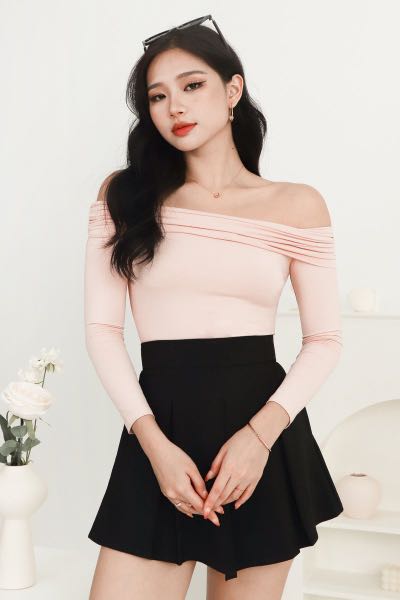 Odette off cheap shoulder blouse